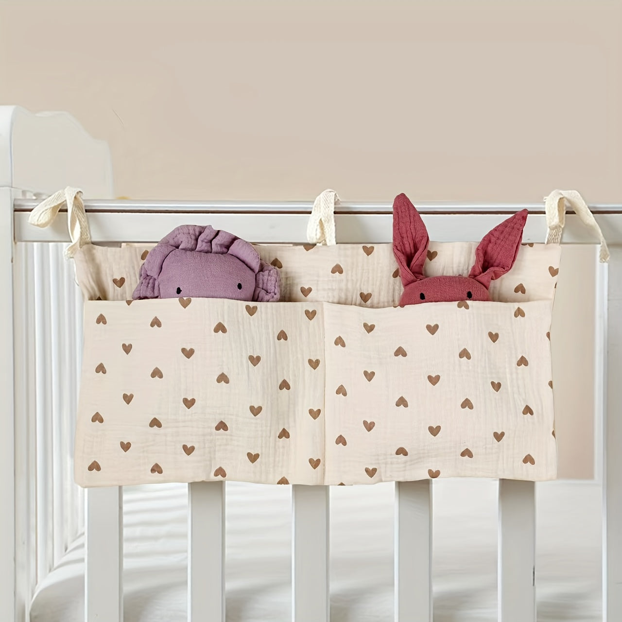 Baby Storage Organizer for Toys Diapers Bottles and Teething Gums Hanging Bedside Stroller