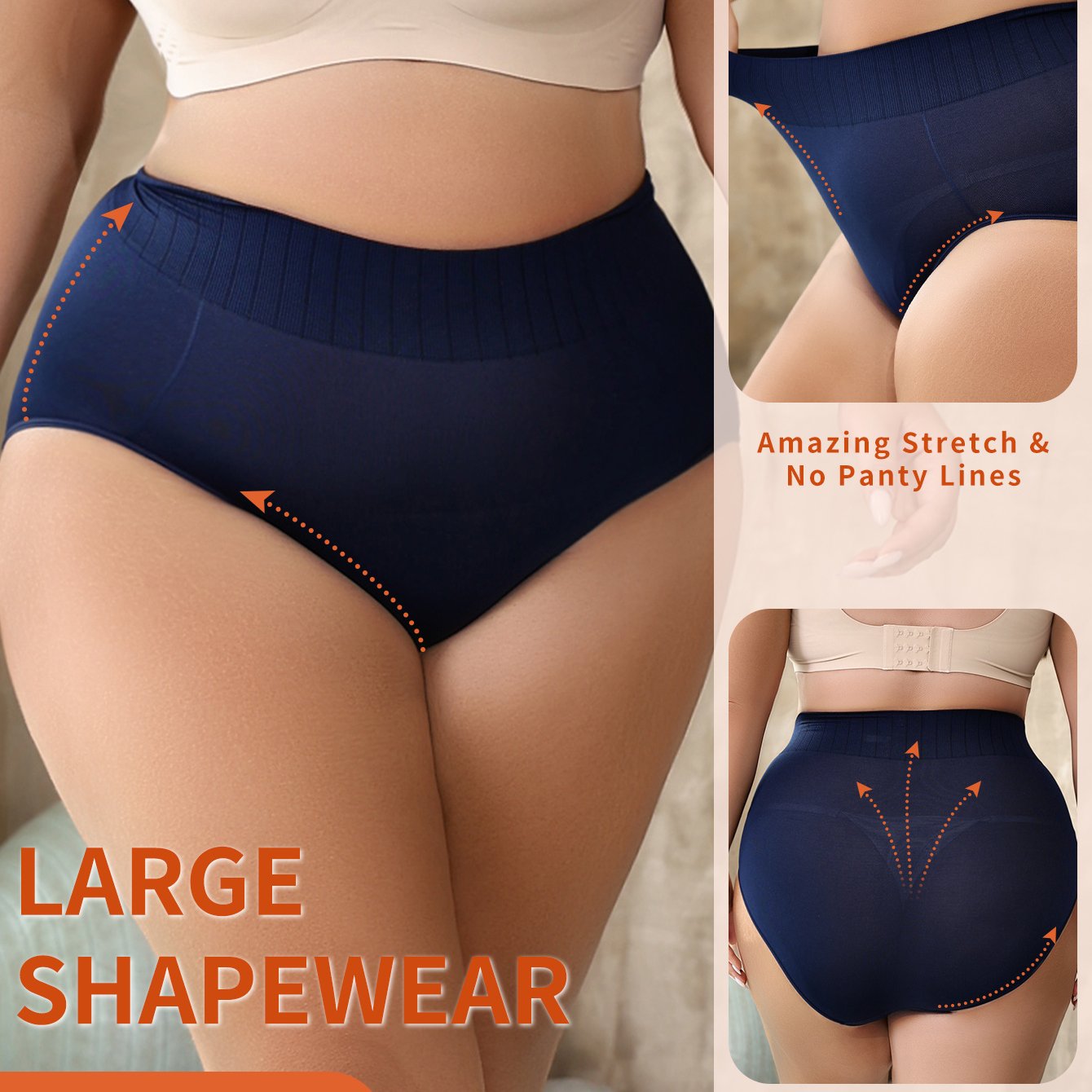 Женские бесшовные дышащие трусики для контроля живота с эффектом подтяжки и моделирования ягодиц