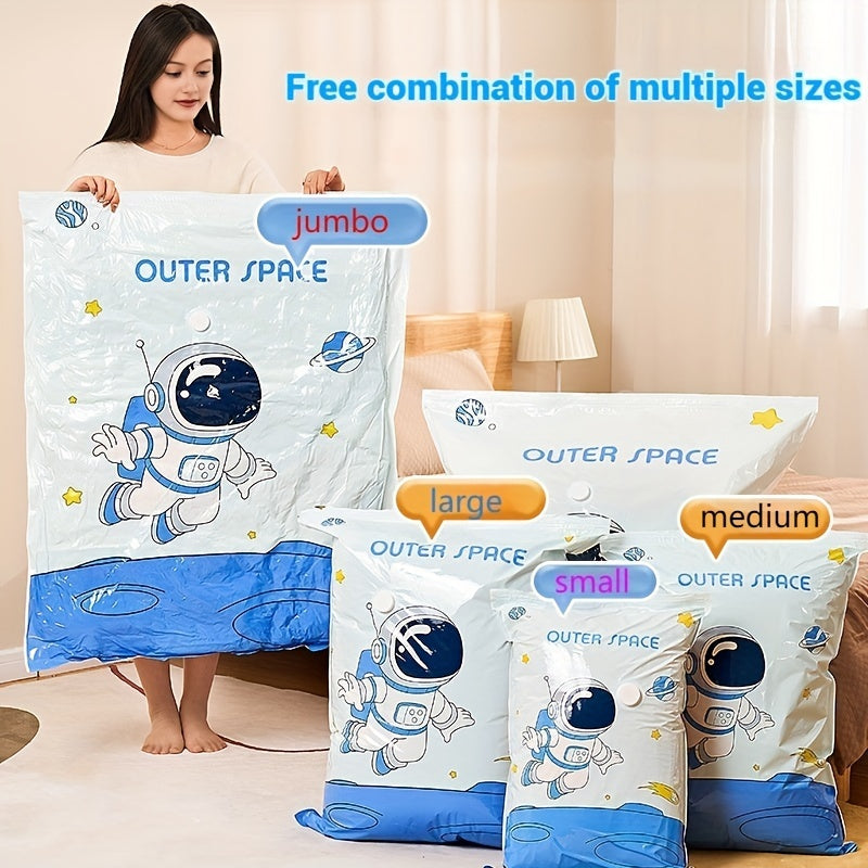 Large Vacuum Compression Storage Bags Set of 4 for Clothing and Bedding Durable Sealed Organizers