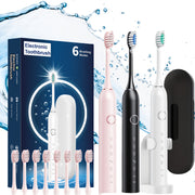 Portable Sonic Electric Toothbrush with 6 Modes, USB Rechargeable, Travel Use