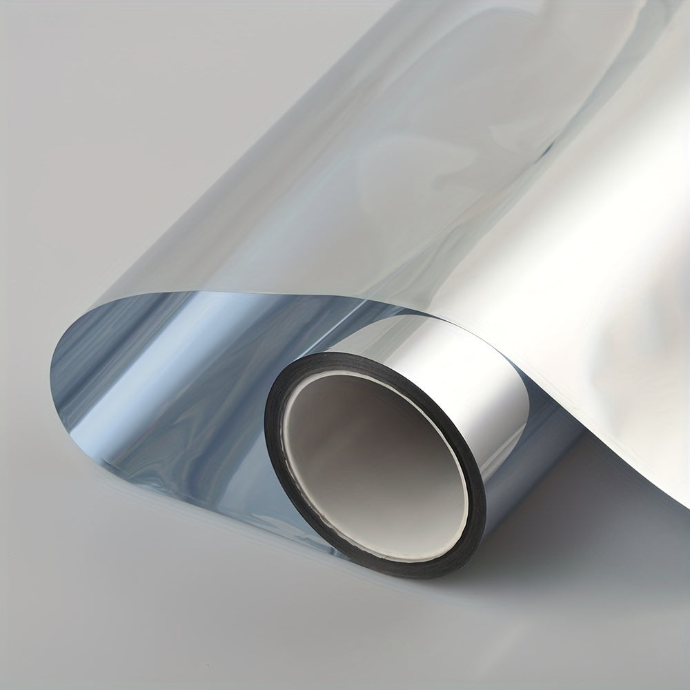 Silver Glass Insulation Film for Sunrooms Peel and Stick UV Blocking Window Film 3Mil Thickness