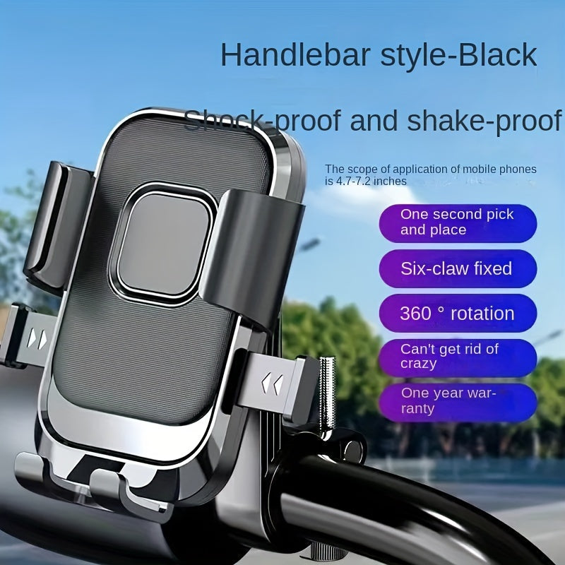 ABS Bicycle Phone Mount Anti-Shock 360° Rotation Quick Release GPS Compatible