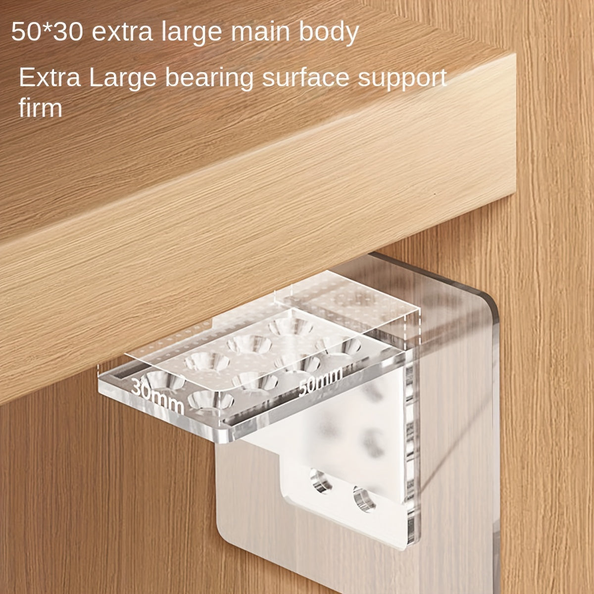 4 dona o'z-o'zini yopishtiradigan javon qo'llab-quvvatlash bracketlari oshxona shkaflari va kitob javonlari uchun