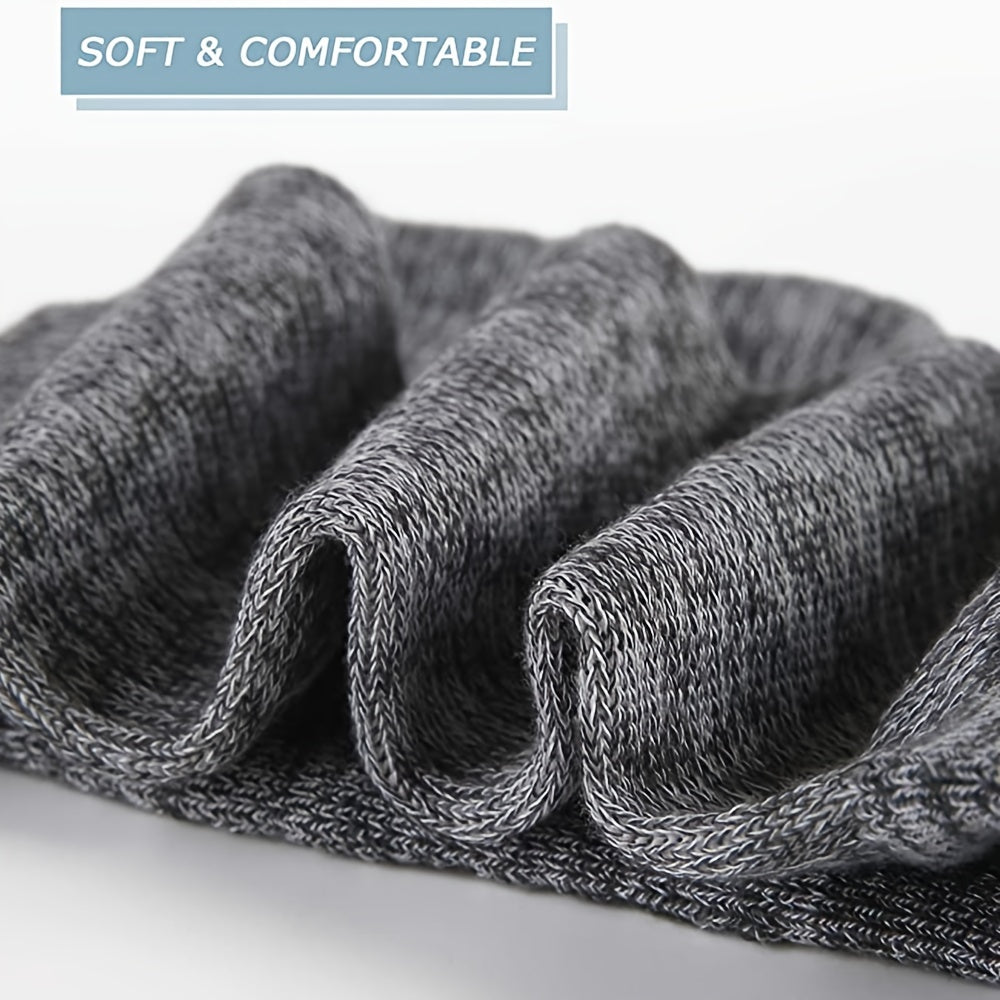 Men's Bamboo Full Cushion Socks for Running Hiking Moisture-Wicking Athletic Crew 4 Pairs