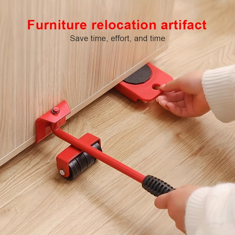 5-Piece Furniture Mover Set with 150kg Load Capacity and 360-Degree Swivel Wheels