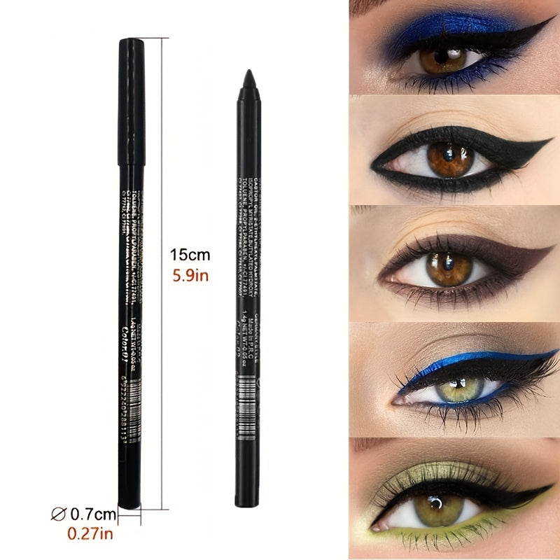Women Colorful Eyeliner Pen 14 Colors Waterproof Glitter Metallic Shimmer