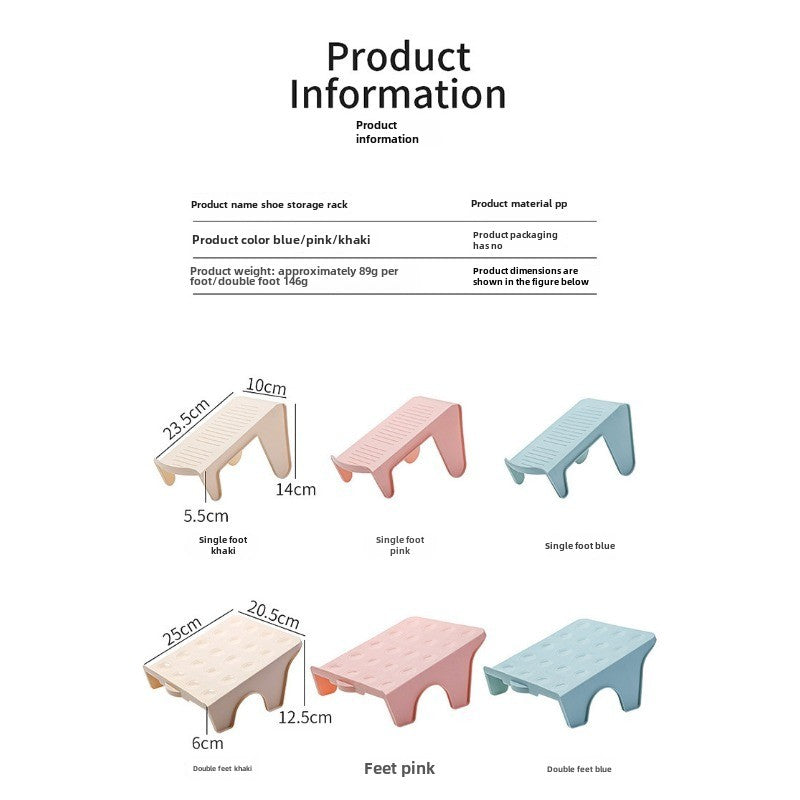 Organizador de armario para zapatos de doble capa de plástico, duradero y que ahorra espacio