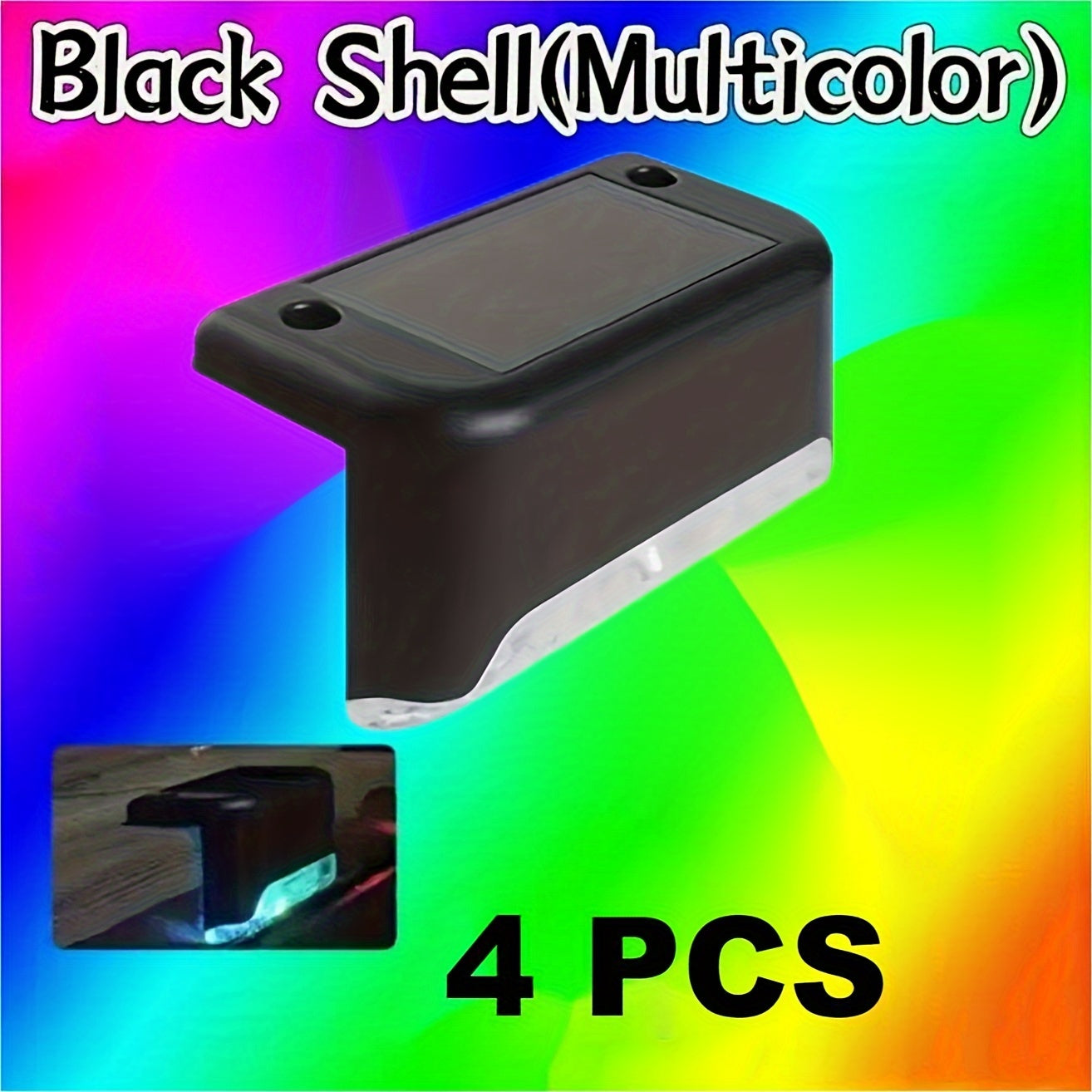 Lámparas solares LED de paso de 16/12/4 piezas para exteriores, para escaleras, caminos, resistentes al agua IPX-4