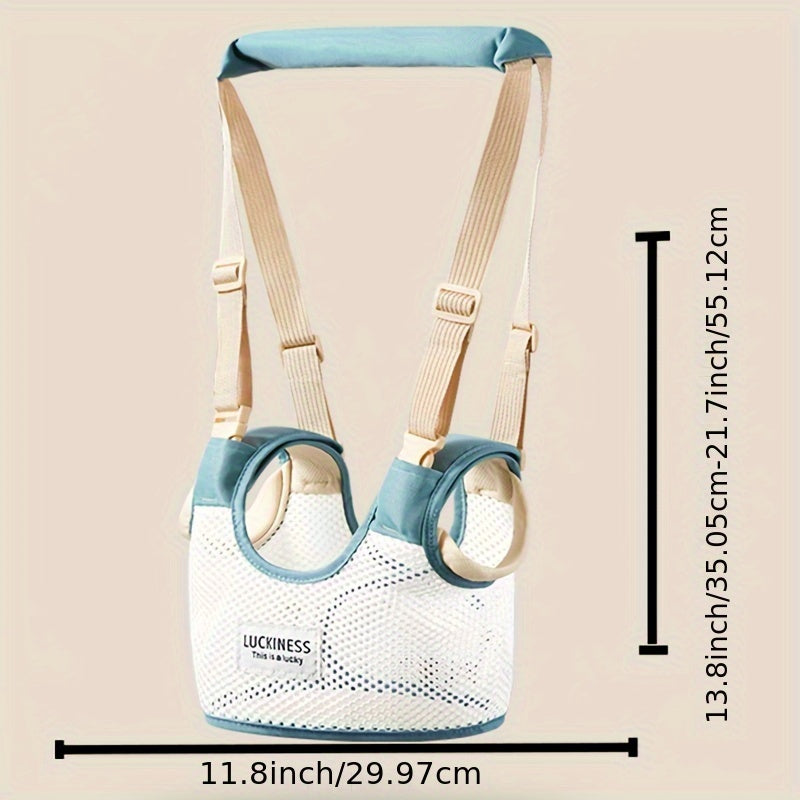 Baby Blue Adjustable Baby Walker Harness Anti-Fall Walking Support Belt for Babies 0-3 Years