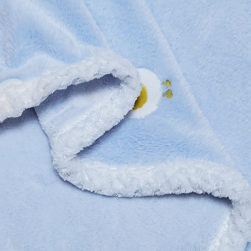 Manta para recién nacido con patrón de pato de terciopelo coral, 1 pieza