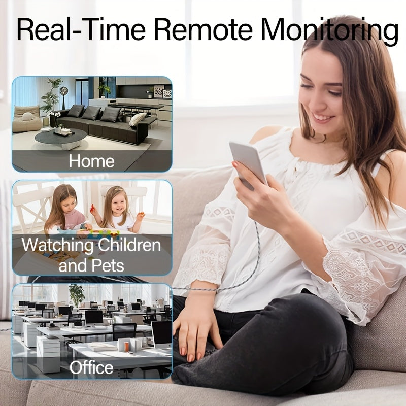 Mini cámara WiFi para mascotas y niños, vigilancia de seguridad en 480p, hogar inteligente