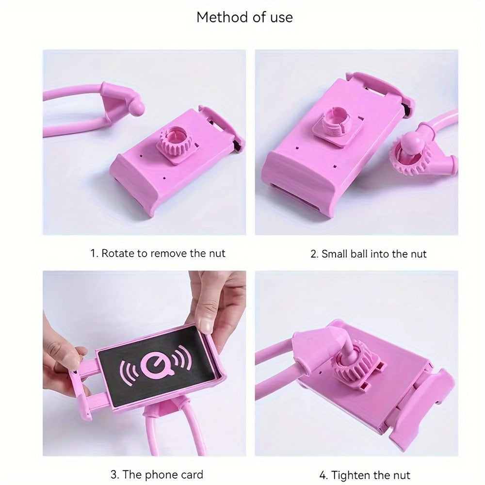 Adjustable Neck Mobile Phone Holder with 360 Degree Rotation Hands-Free Lightweight