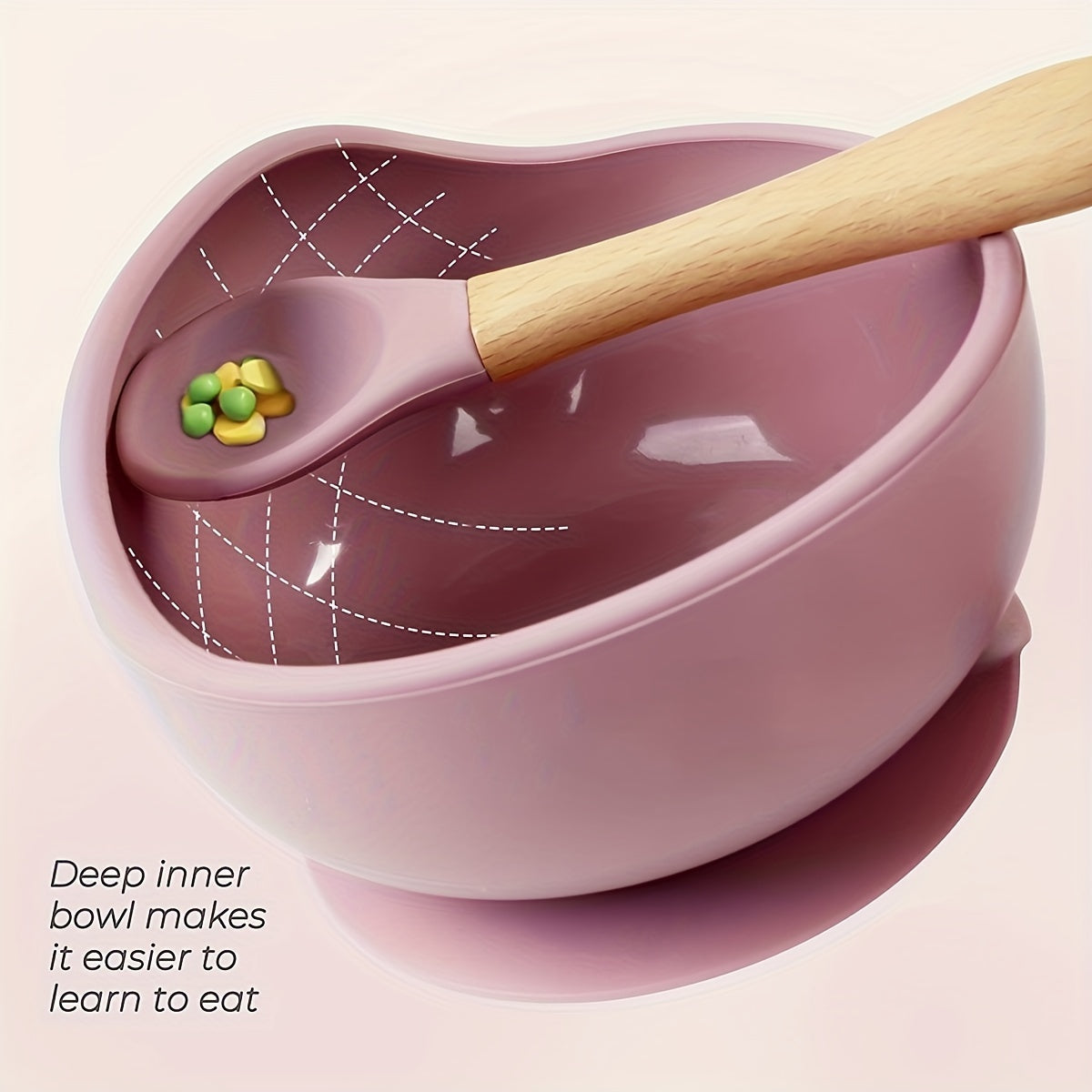 Kids Feeding Bowl Suction Non Slip Microwave Safe BPA Free Weaning Supplies