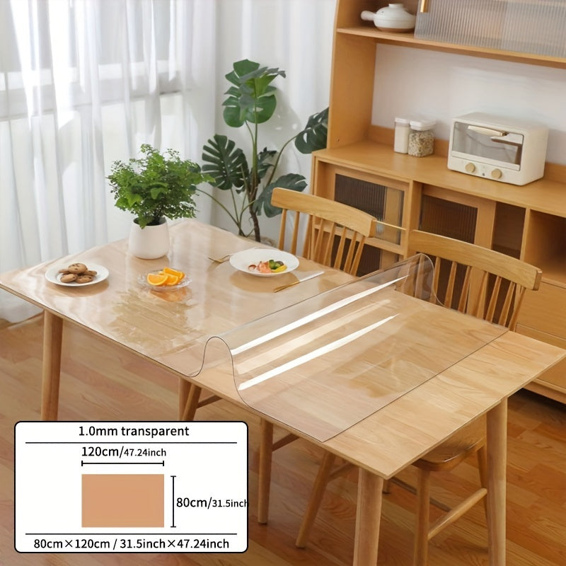 Transparent Thick Tablecloth for Home Hotel Restaurant Heat-Resistant Scratch-Resistant