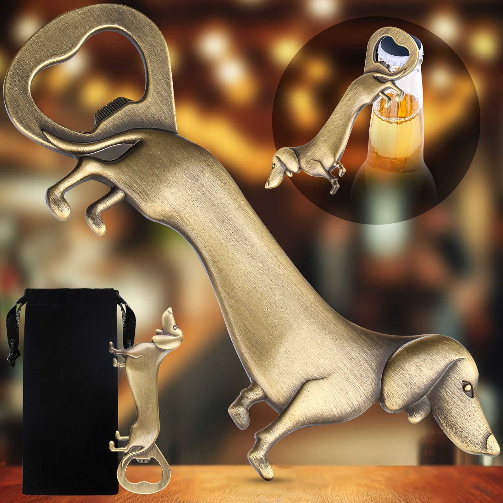 Sausage Dog Bottle Opener for Beer Wine Juice Bar Restaurant Home Bar