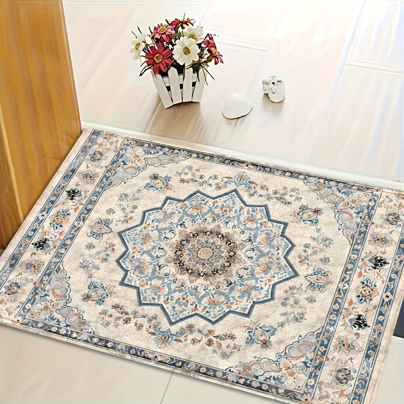 Alfombra de microfibra bohemia antideslizante para cocina, baño y ducha, secado rápido