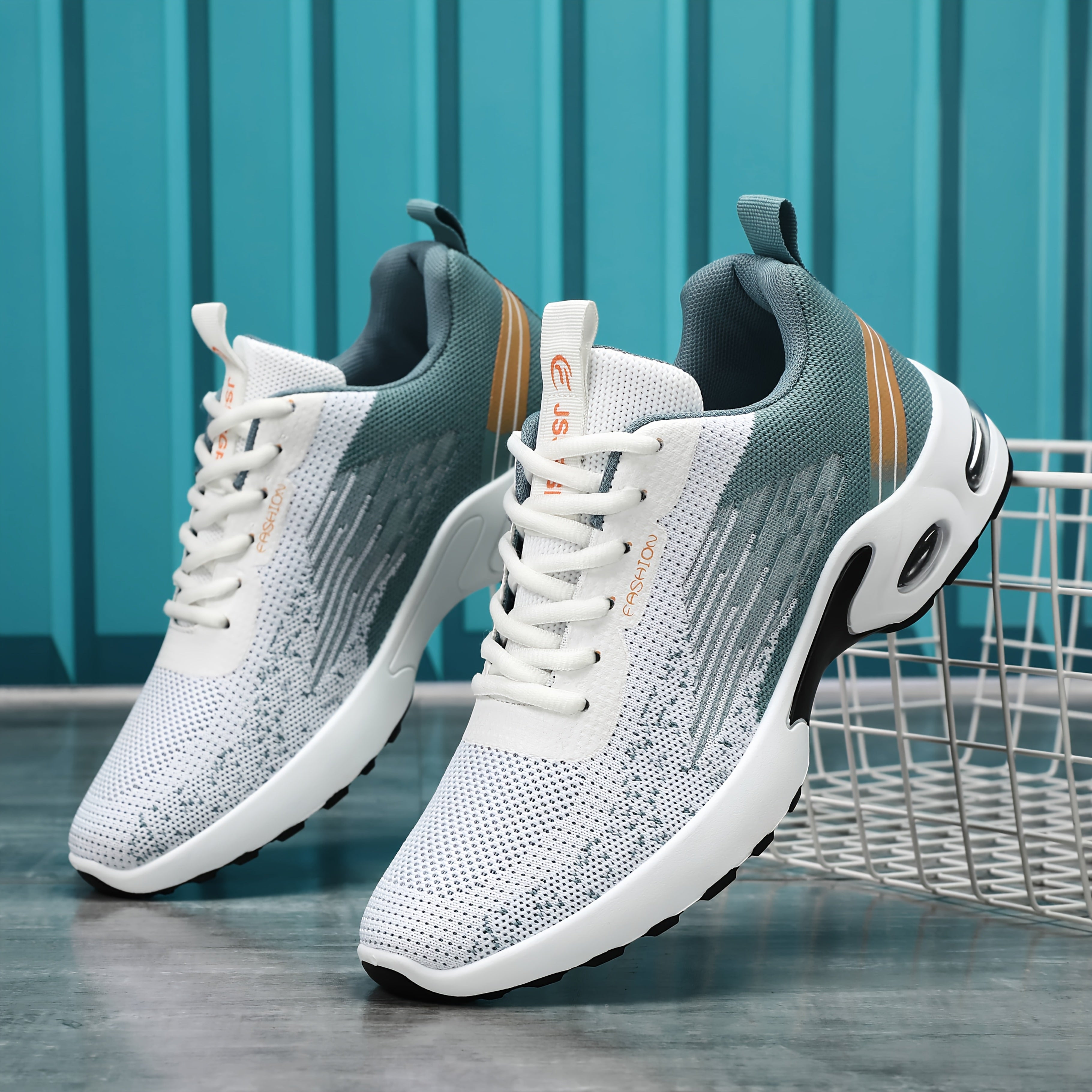 Men's Breathable Mesh Sports Sneakers Low Top Lace-Up Casual Shoes PVC Sole