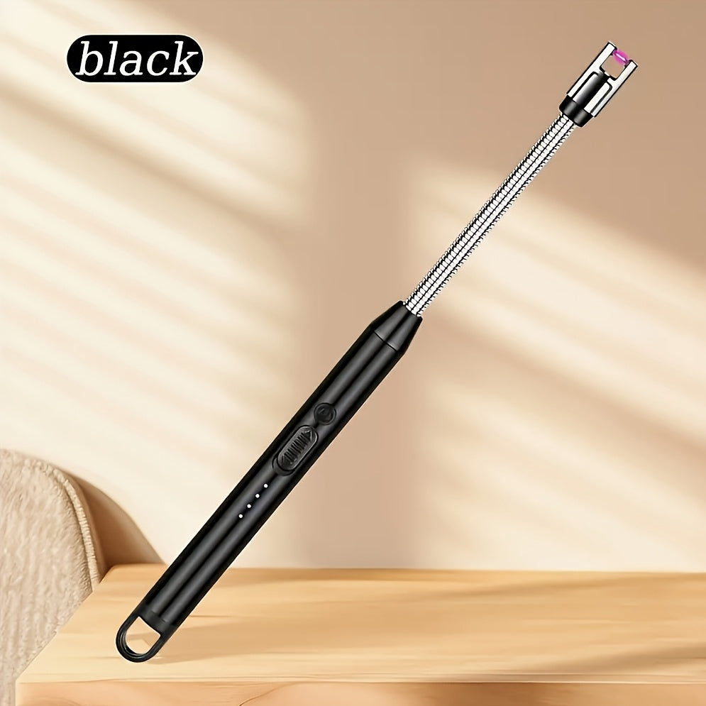 Electronic Lighter Rechargeable Metal Plastic Gas Stove Ignition Multicolor