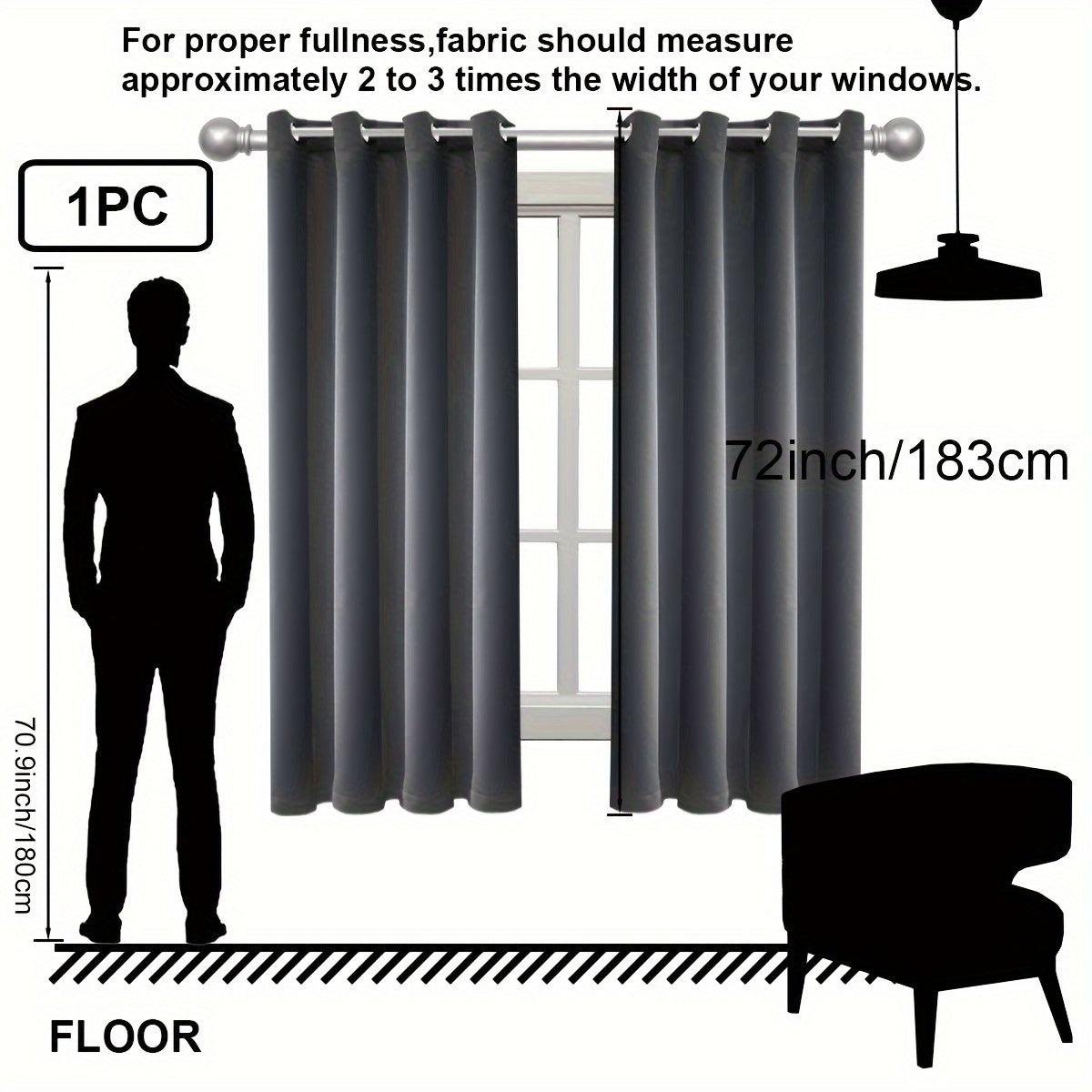 Insulation Blackout Circle Curtains for Bedrooms and Living Rooms Noise Blocker