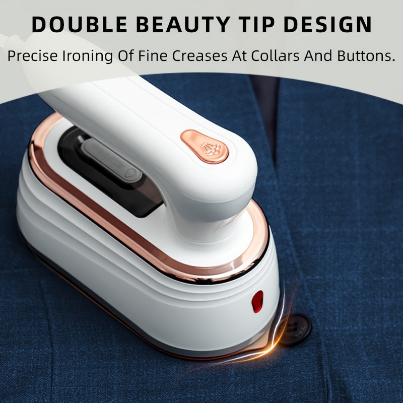 Black and White Handheld Garment Steamer 1200W with Large Soleplate for Home Travel