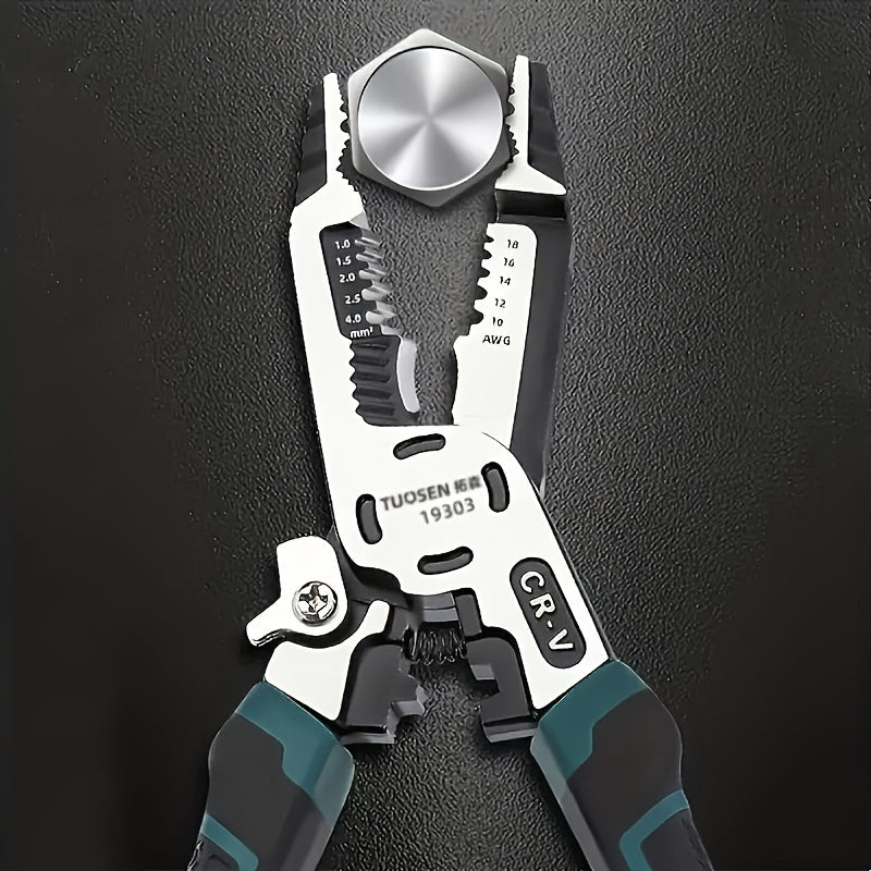 Ko‘p funksiyali kabel qisqichlari, po‘lat simni ajratish va crimp qilish uchun asbob