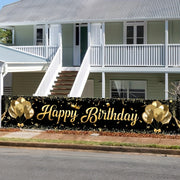 Qora va oltin Rojdestvo tabriklari banneri bayram bezaklari uchun ichki va tashqi muhitda