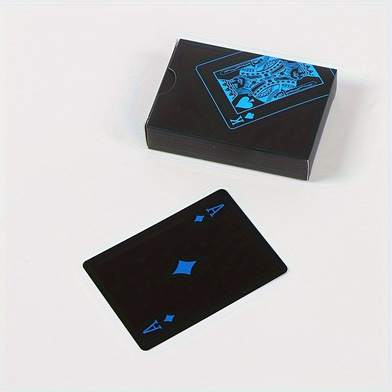 Black Plastic Playing Cards Waterproof Durable for Poker Board Games and Parties