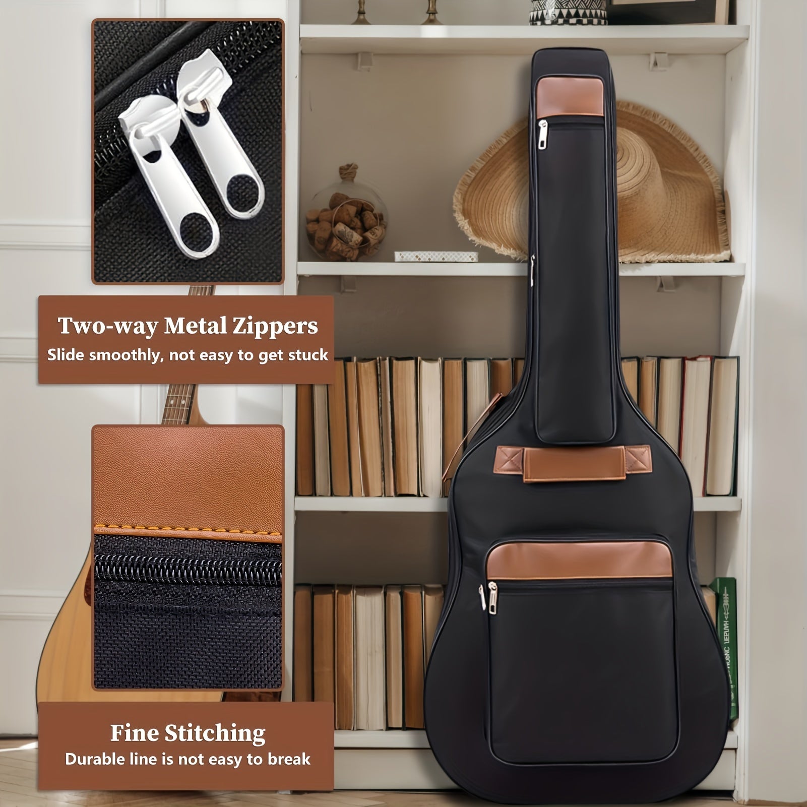 104.14 см Черная сумка для гитары для баса и акустической путешествия, мягкая сумка-кейс