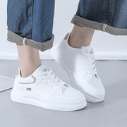 Women's Casual Sneakers Low Top with Thick Soles and Lace-Up Design for All Seasons