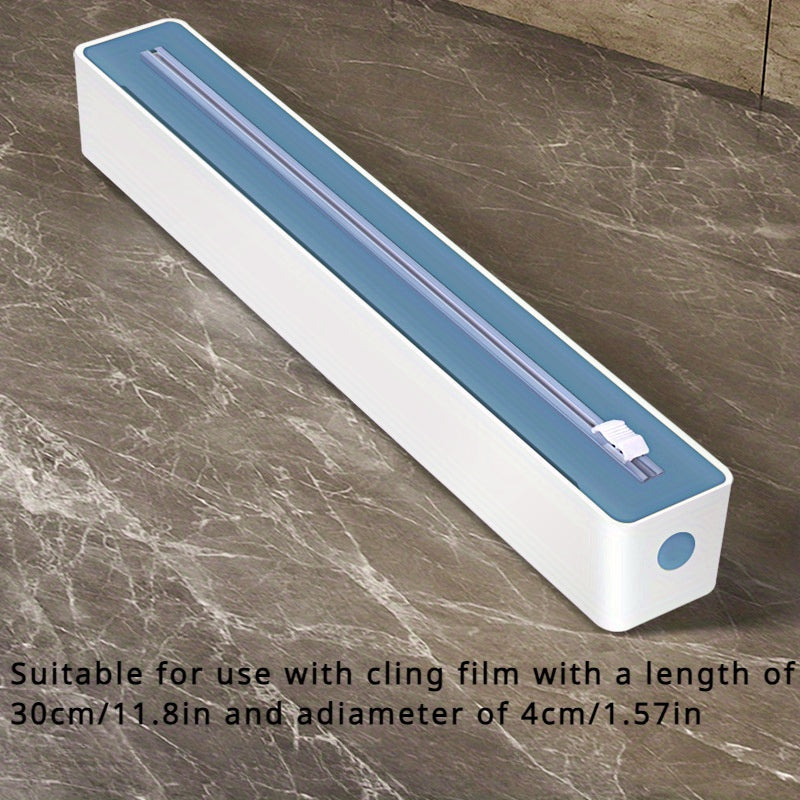 Adjustable Magnetic Kitchen Wrap Dispenser Wall Mount Cutter for Cling Film Foil