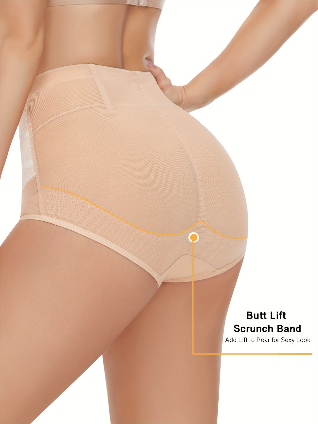 High-Waist Shaping Panties Tummy Control Butt Lift Breathable Polyester Women’s Underwear