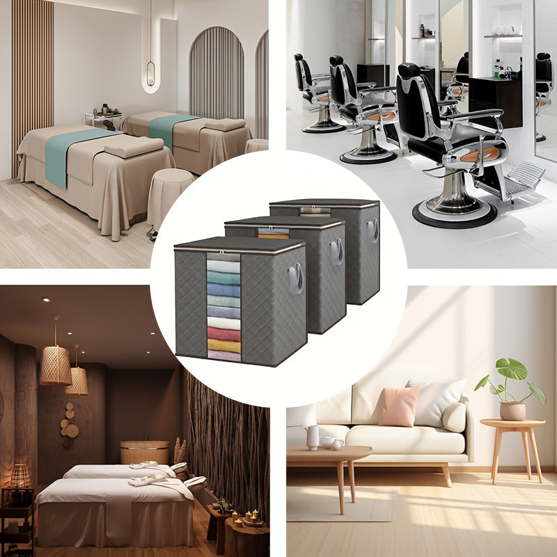 Large Foldable Cloth Storage Organizers with Grips for Bedroom Wardrobe and Student Living