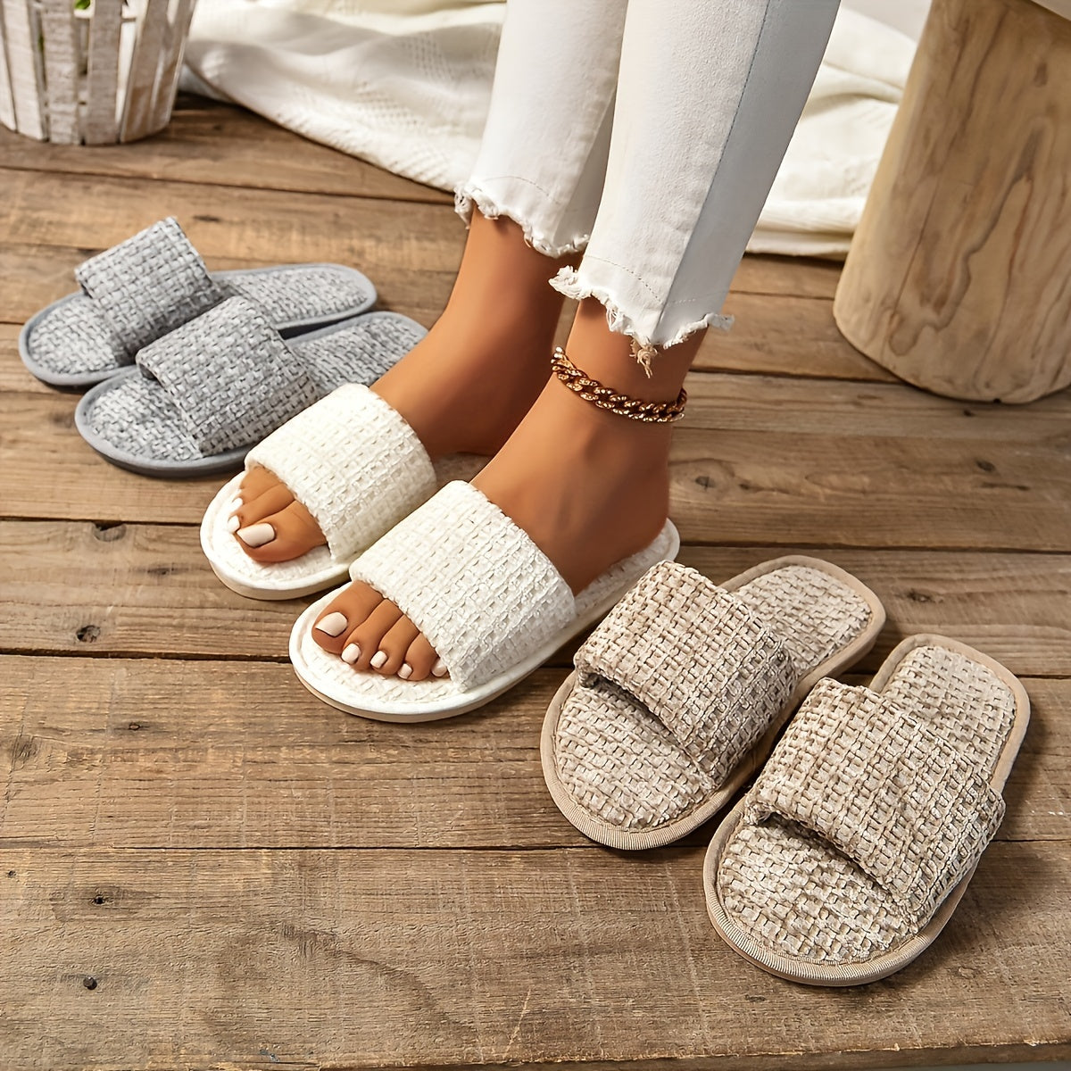 Женские мягкие тапочки из памяти с нескользящей подошвой