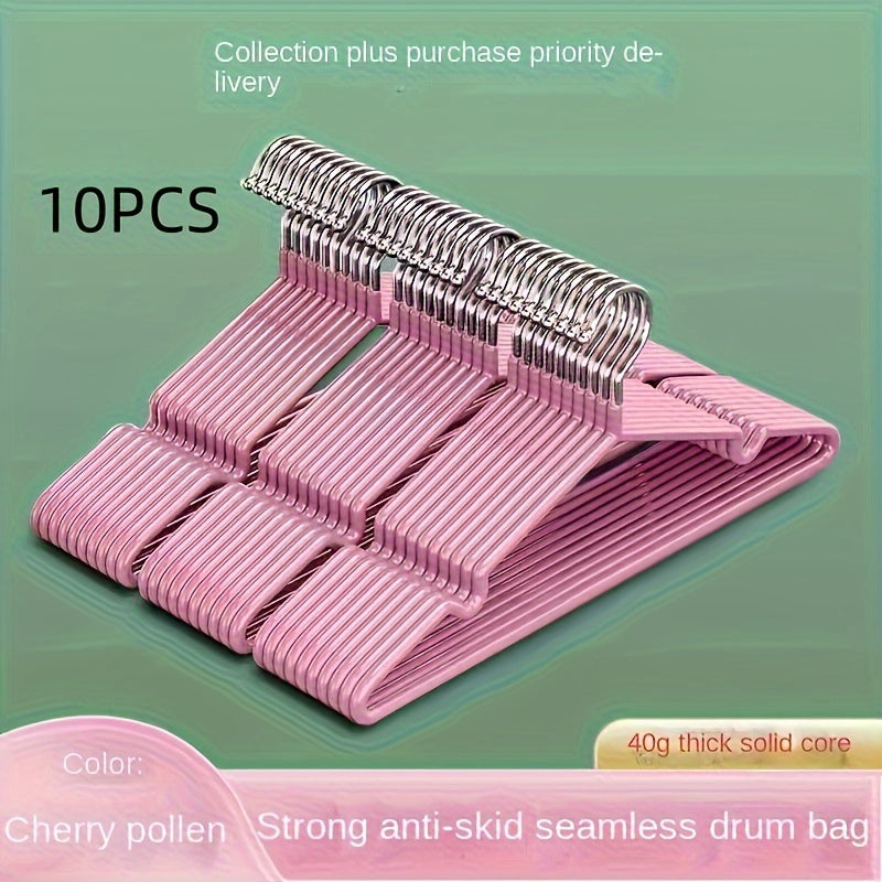 Set of 10/20 Heavy-Duty Plastic Clothes Hangers with Anti-Slip Design for Closet Storage
