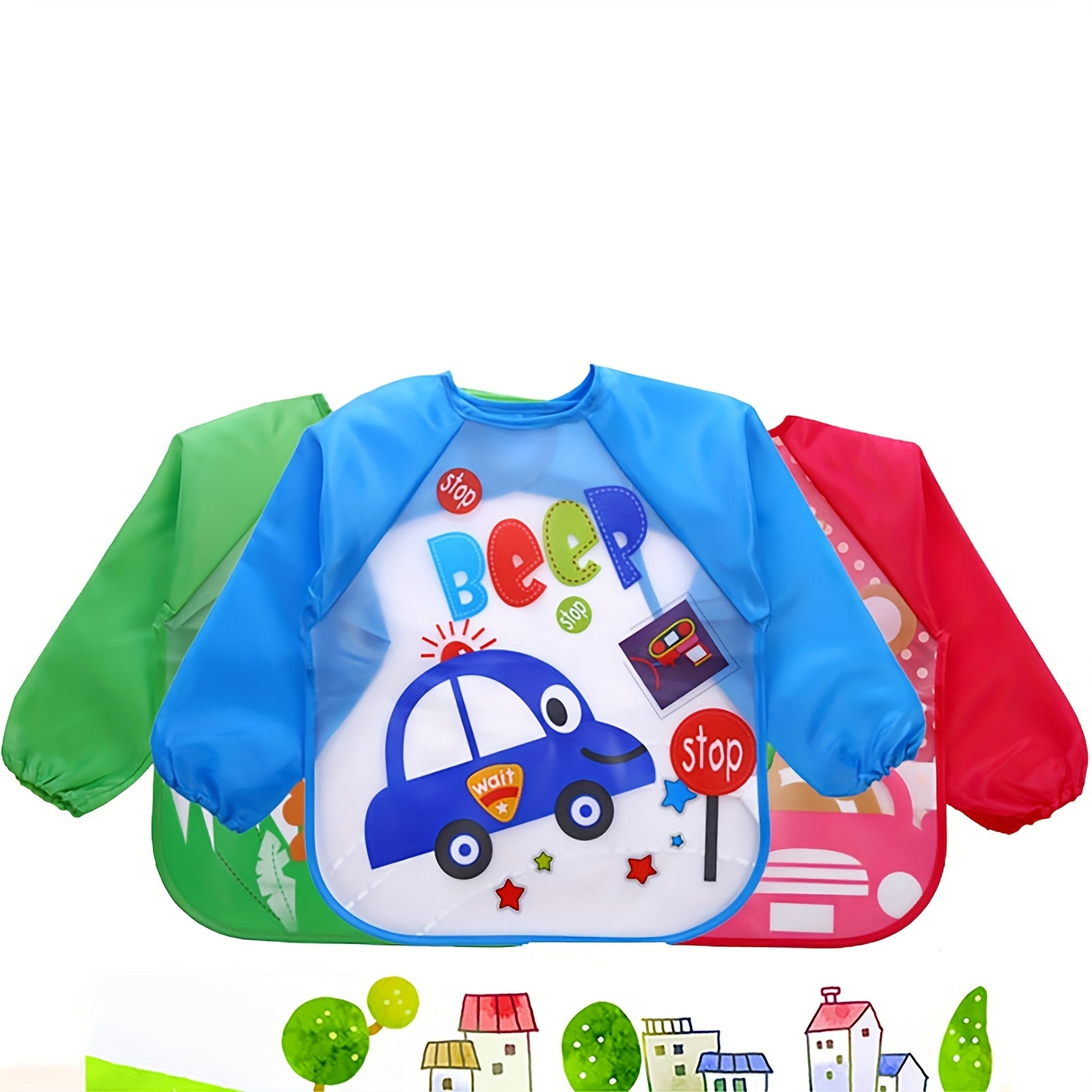 Waterproof EVA Baby Bib for Feeding and Play Multicolor Mess-Free Toddler Bib