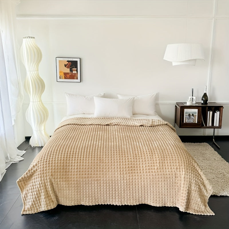 Soft Flannel Throw Blanket for Couch Bed Travel and Camping 50x60 Inches