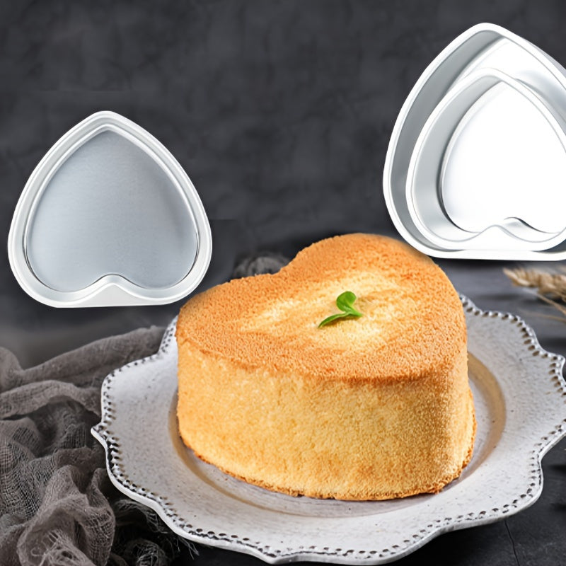 Heart-Shaped Non-Stick Aluminum Cake Mold Removable Bottom 7.62cm-25.4cm