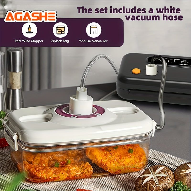 32cm yopish uzunligi, uzoq kesuvchi, tashqi chiqarish quvuri va 10 ta vakuum paket bilan Vacuum Sealer Machine. Go'sht, sabzavot va meva yangiligi saqlash uchun ideal. Oson bo'lishi bilan