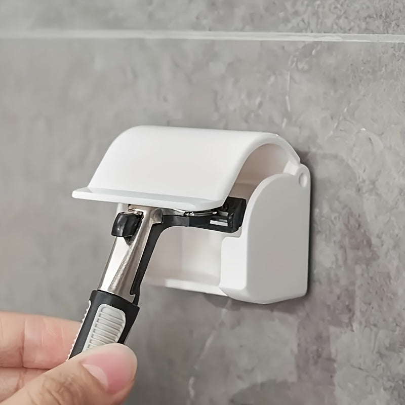 Bathroom Organizer Wall Mount Razor Holder Plastic Shower Storage Accessories