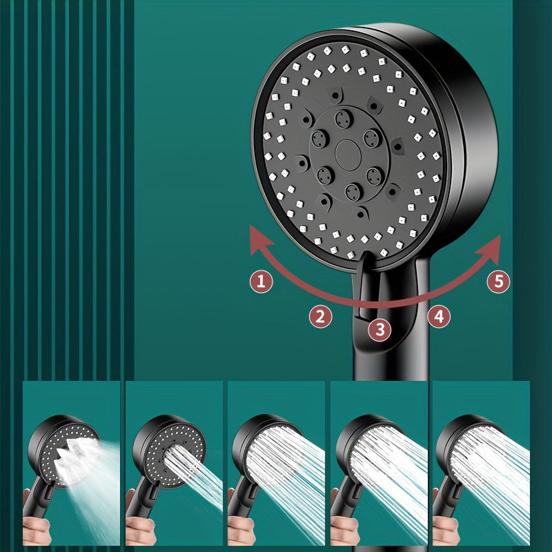 Handheld Shower Head with 5 Adjustable Water Modes for Luxurious Bathing