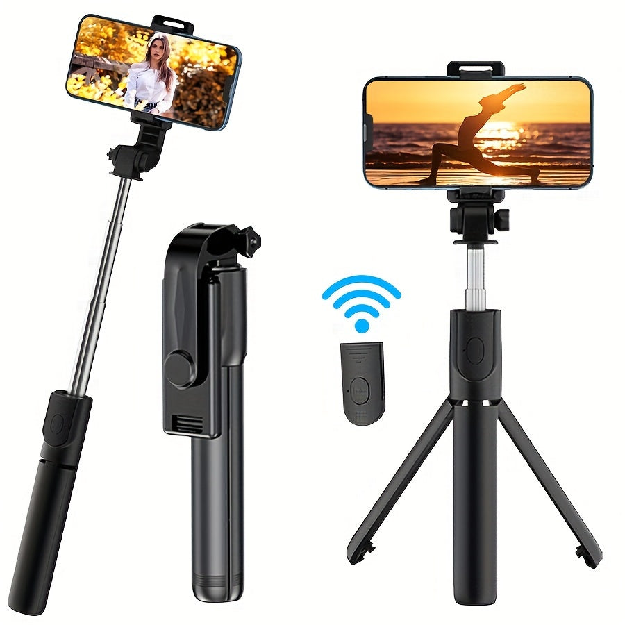 3-in-1 Selfie Stick Tripod va Wireless Remote uchun jonli efir videolari, suratlar, sayohat