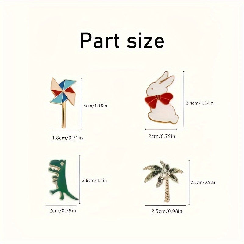 Set of 30 Alloy Pins for Backpacks Hats and Clothes Kids Girls Gift