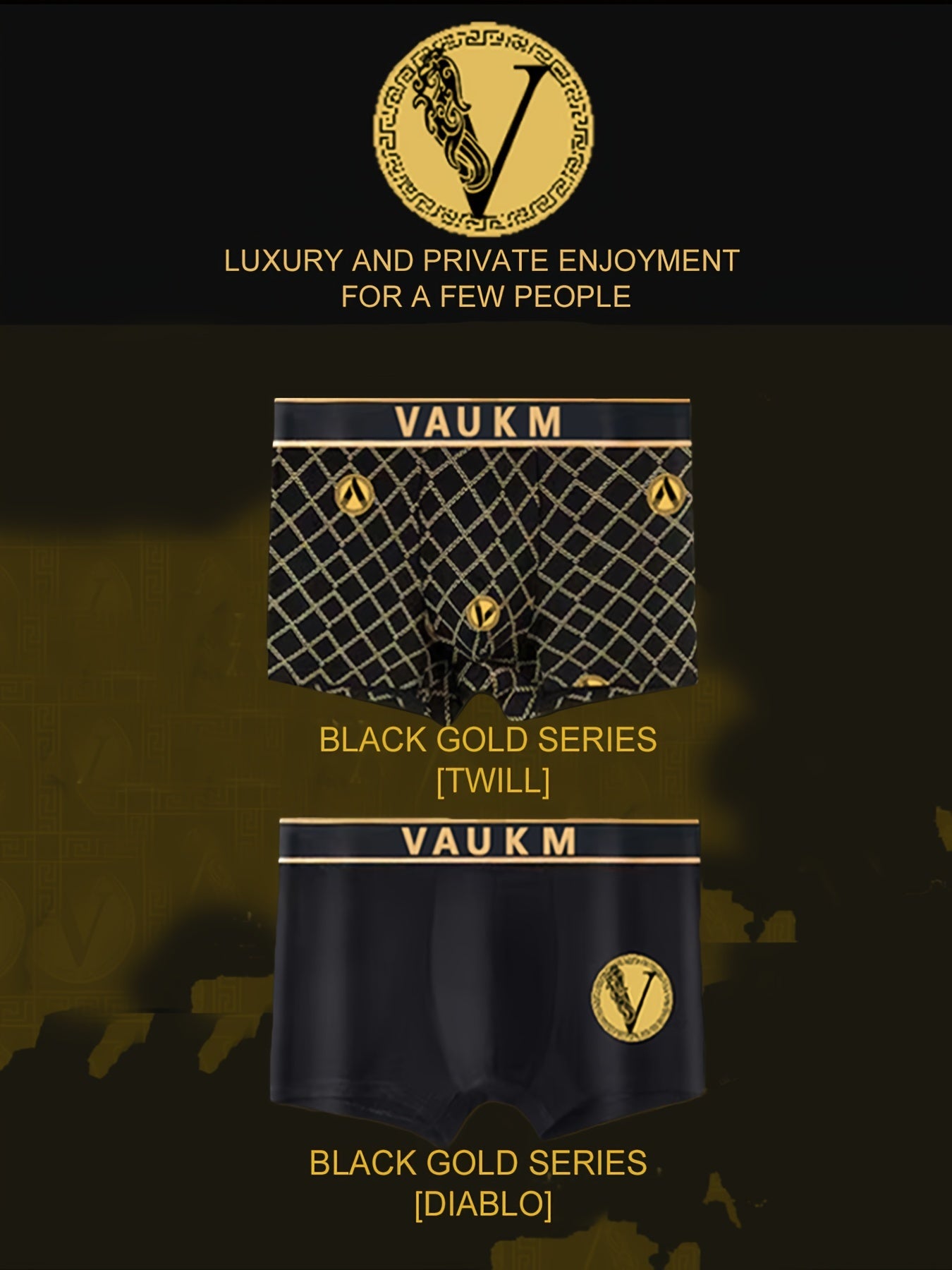 Erkaklar uchun qora oltin boxer qisqa shimlar, nafas oladigan va cho'ziluvchan, 4 dona