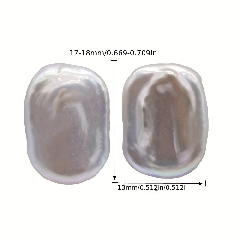 Pendientes de perla para mujer, agua dulce natural, plateados, libres de níquel