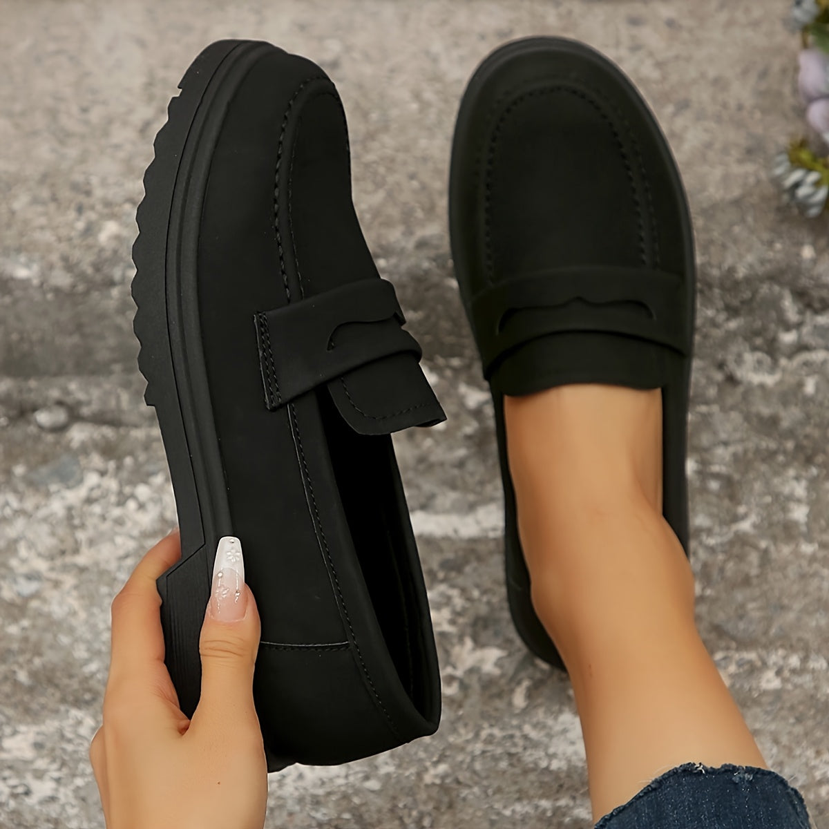 Women Black Formal Casual Sneakers Non-slip Comfortable