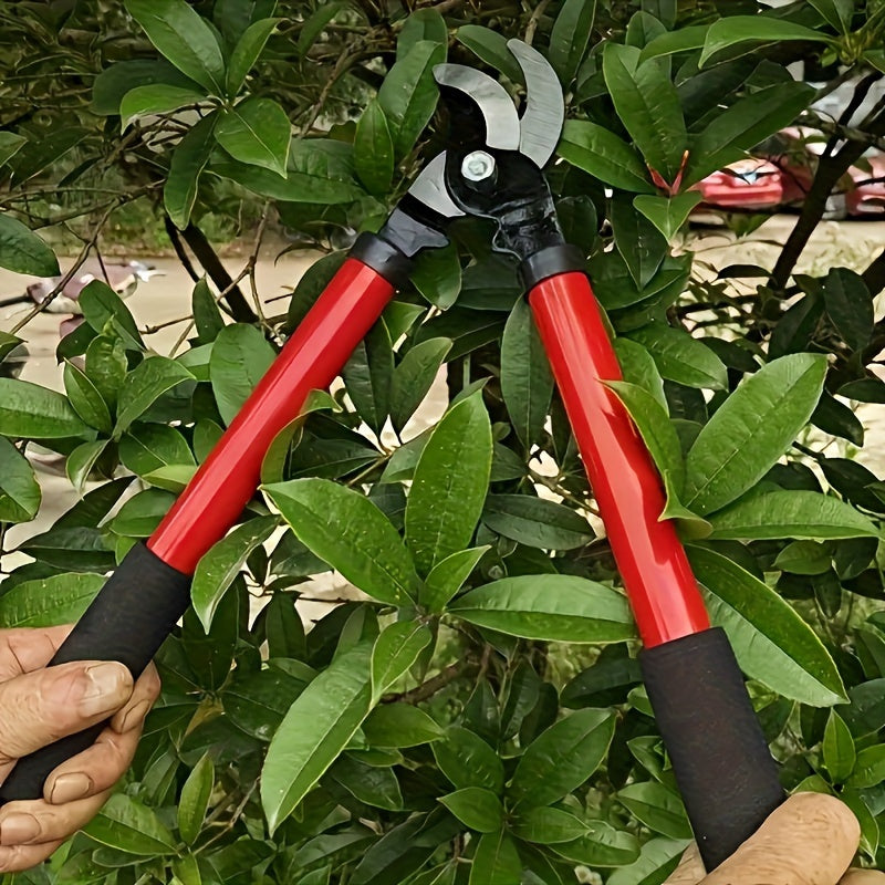 Long-Handle Pruning Shears with SK-5 Carbon Steel Blades for Thick Branches