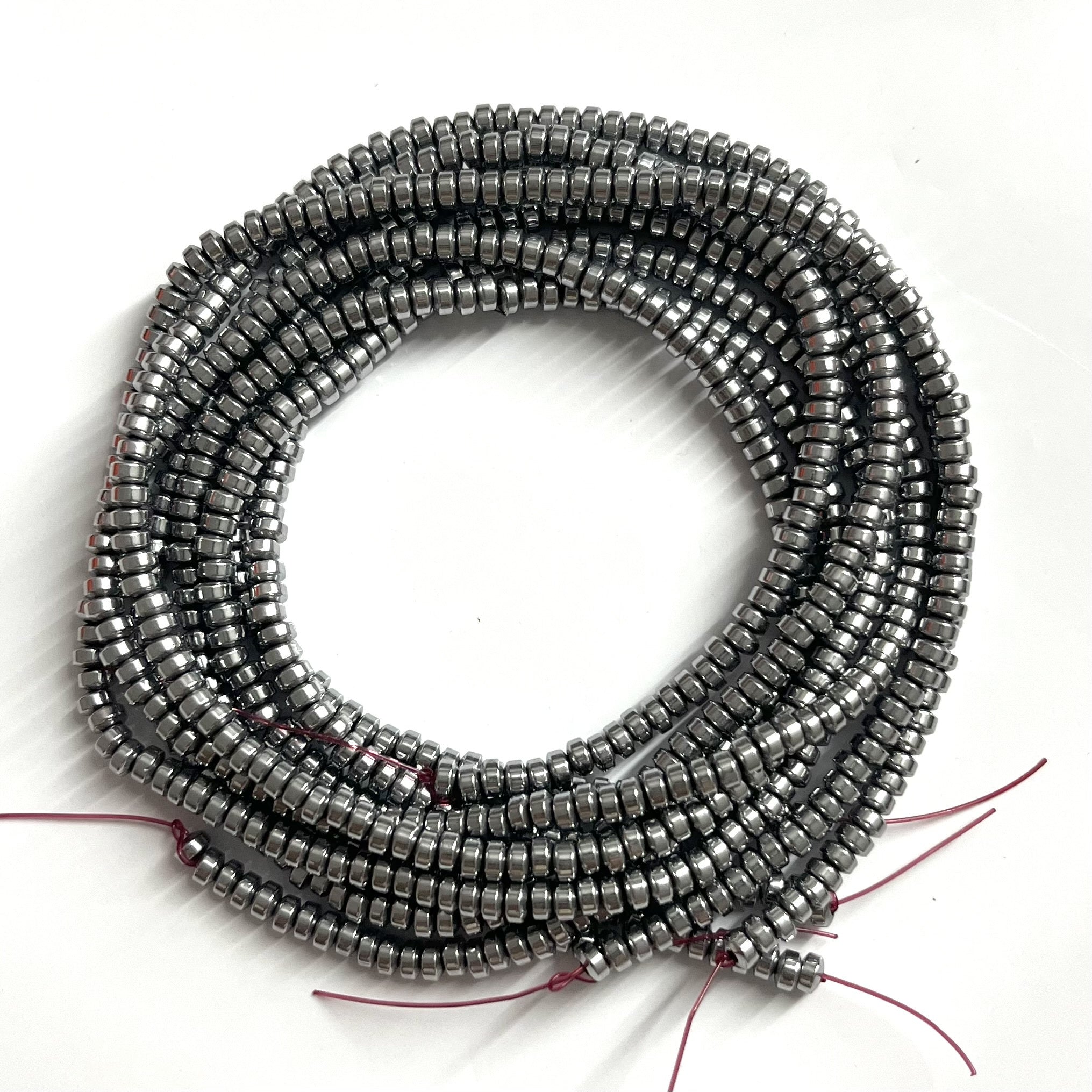 Hematite Beads 3mm Round Jewelry Making Supplies Pack of Four Varieties