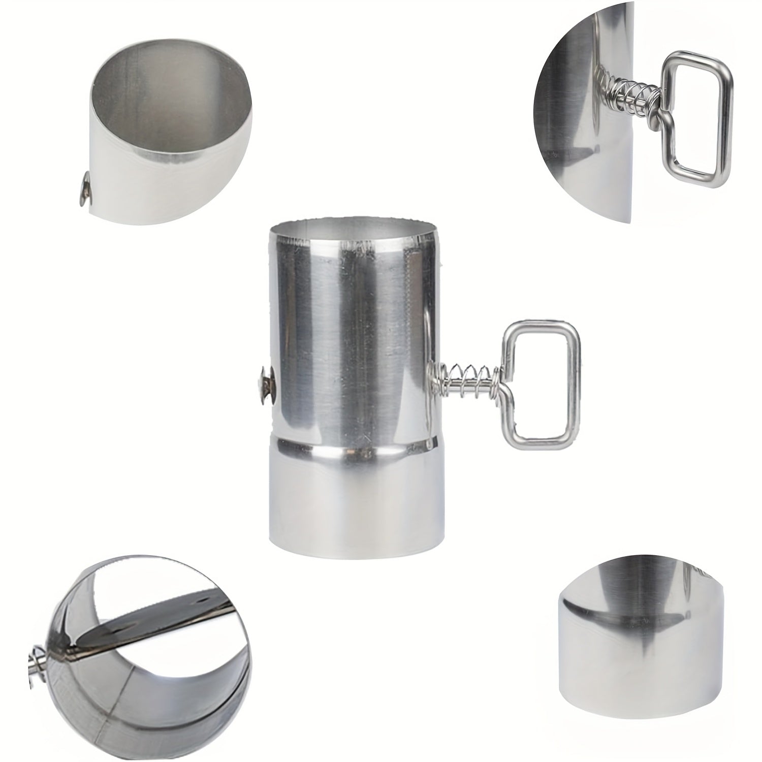 Stainless Steel Stove Pipe with Damper 5.99 cm Chimney Vent for Outdoor Kitchen