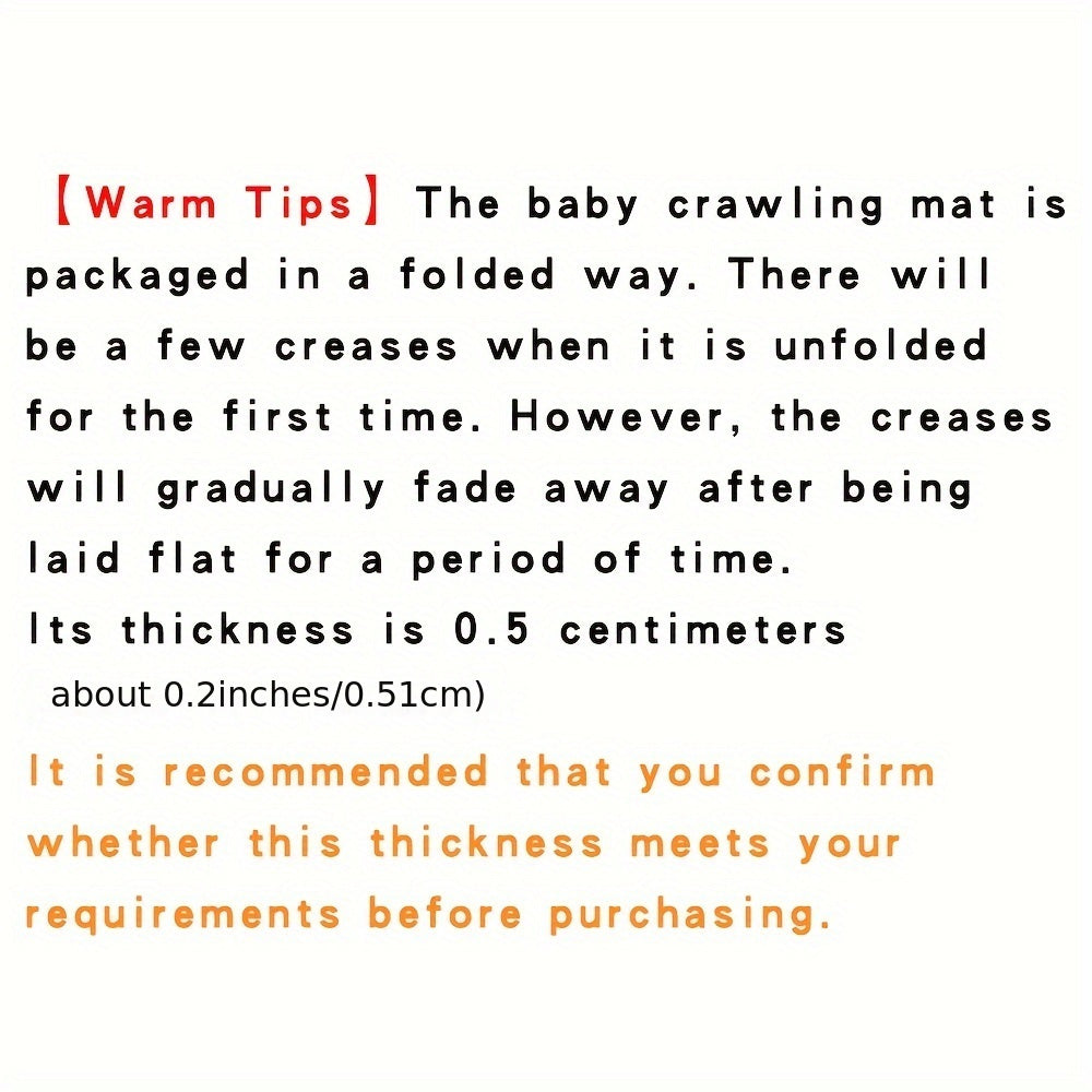 Kids Play Mat Soft Non-Toxic PE Crawling Pad for Living Room and Bedroom