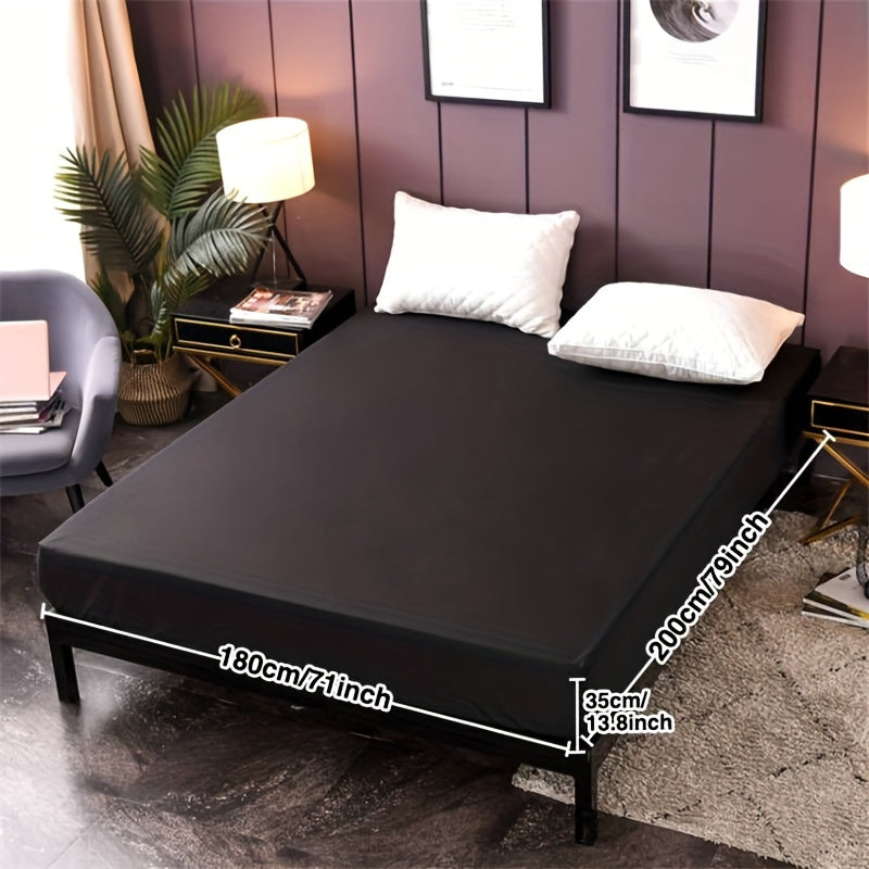 Waterproof Microfiber Fitted Sheet Soft Bed Sheet for Twin Full Queen King Sizes